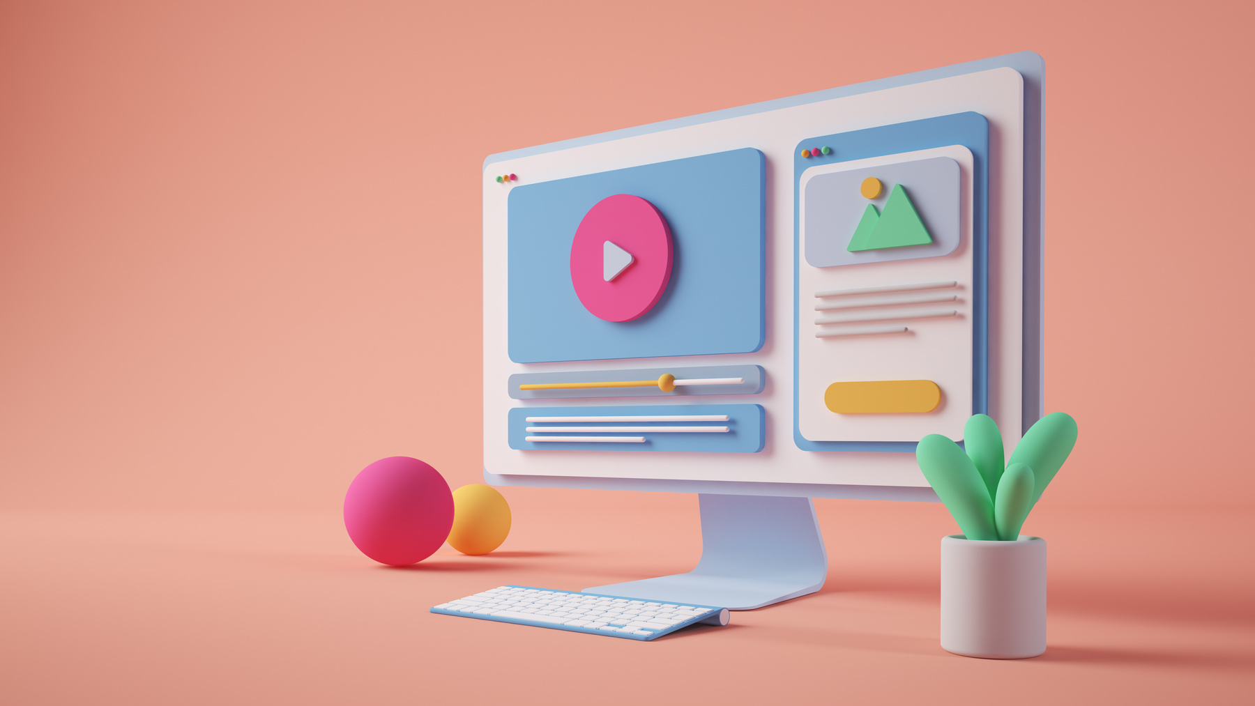 Minimal 3D Rendering Computer Illustration